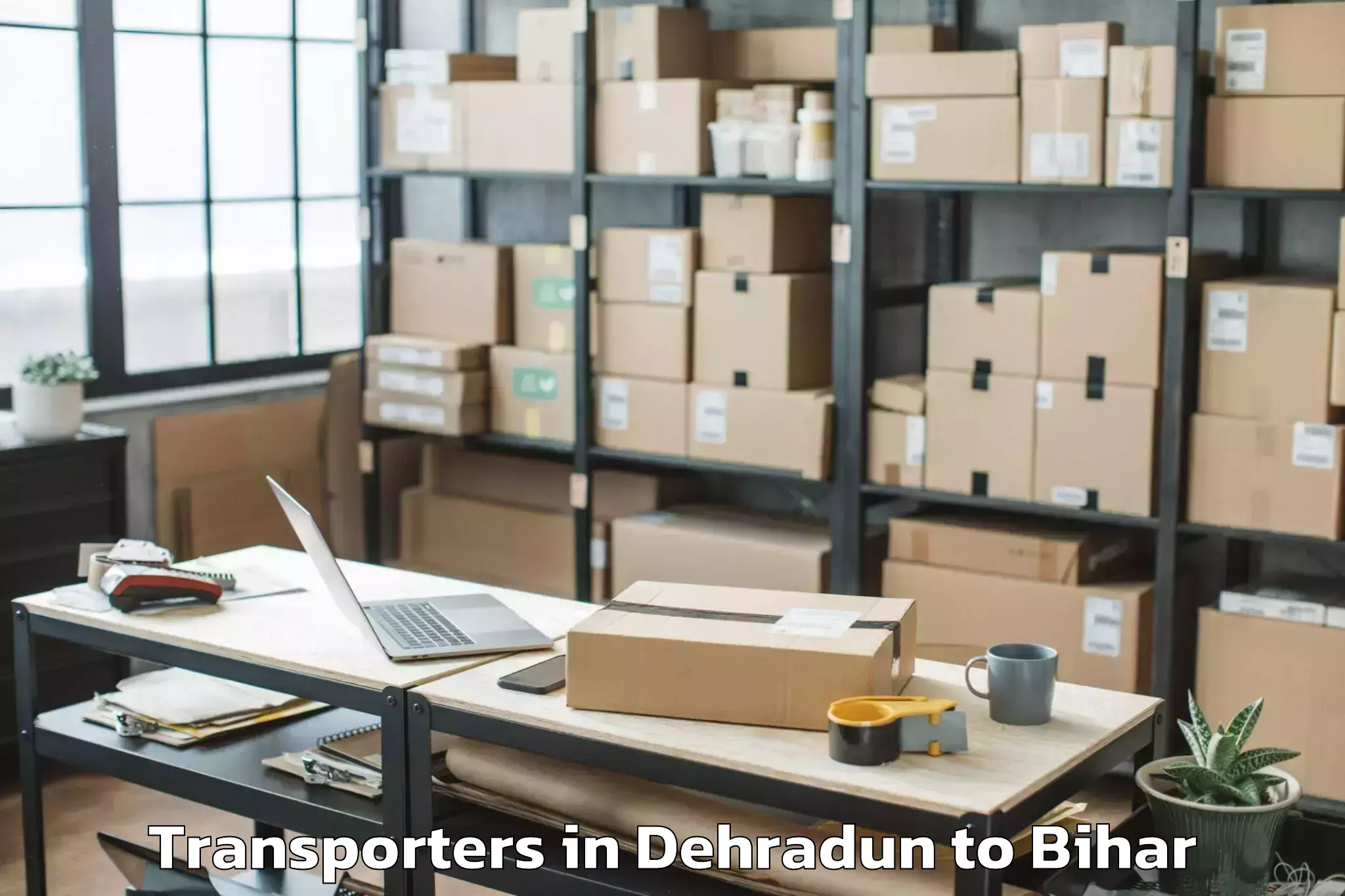 Book Dehradun to Majhaulia Transporters Online